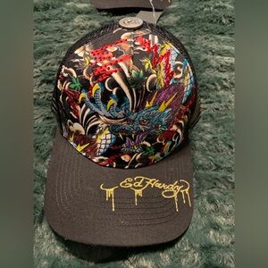 Ed hardy unisex bling dragon adjustable hat